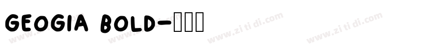 geogia bold字体转换